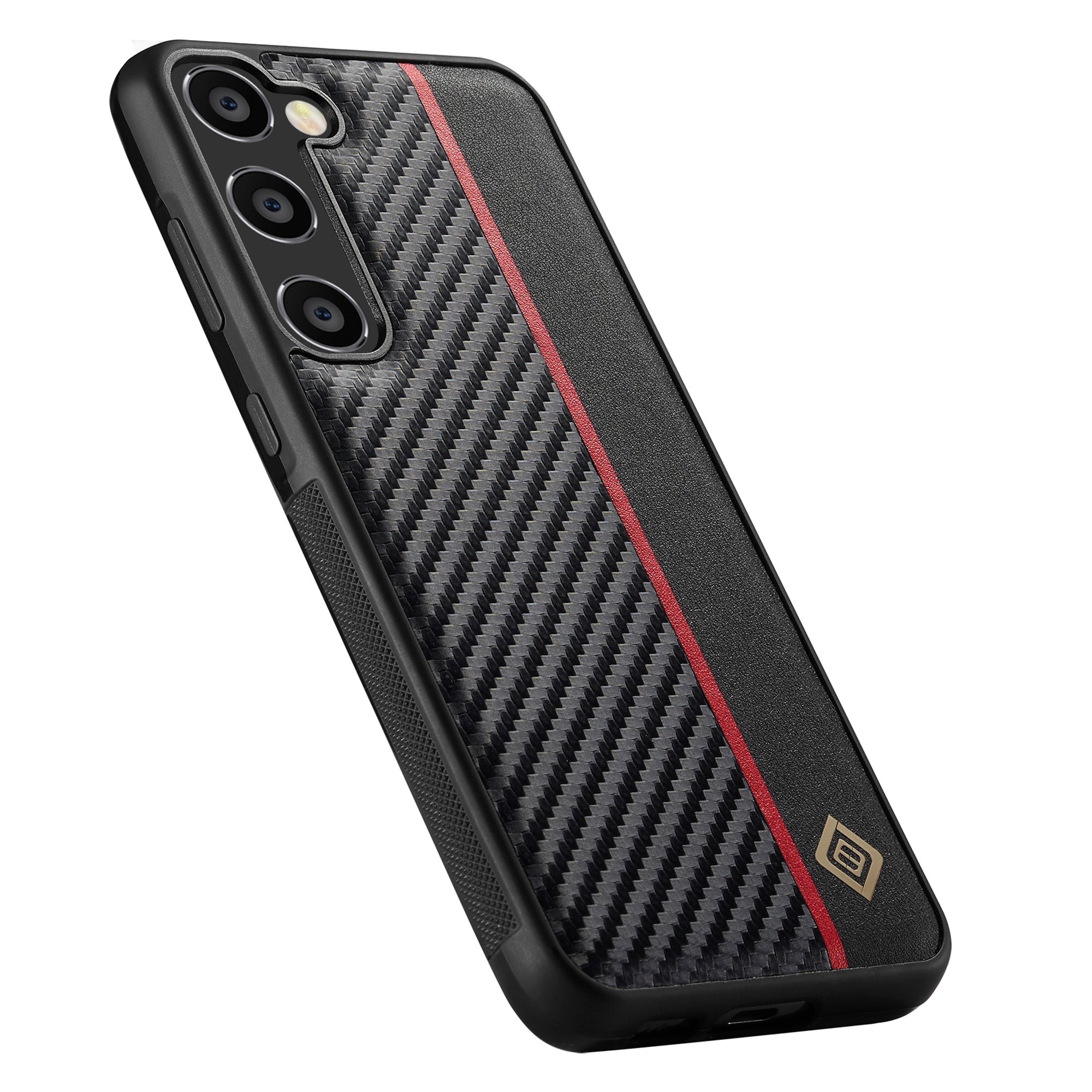 LC.IMEEKE Til Samsung Galaxy S23+ Carbon Fiber Splejsning Telefon Cover PU Læder Coated TPU + EVA Case LC.IMEEKE Til Samsung Galaxy S23+ Carbon Fiber Splejsning Telefon Cover PU Læder Coated TPU + EVA Case
